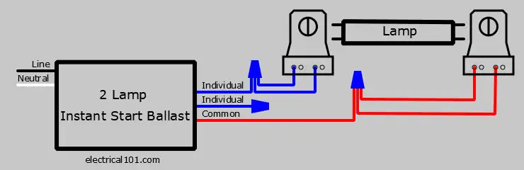 1 Lamp Series to 2 Lamp Parallel Lampholder Wiring Diagram