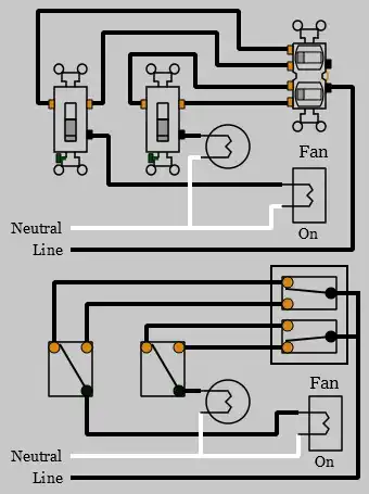 Ceiling Fan 3-way Duplex Switch Wiring Diagram