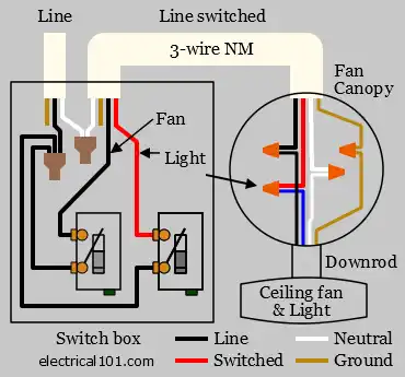 Ceiling Fan 2 Switches Wiring Diagram