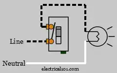 Closed Single Pole Light Switch