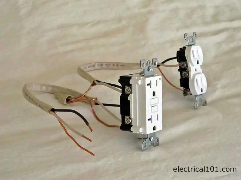 GFCI Load Wiring Front View