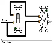 Split Receptacle, Same Circuit thumb